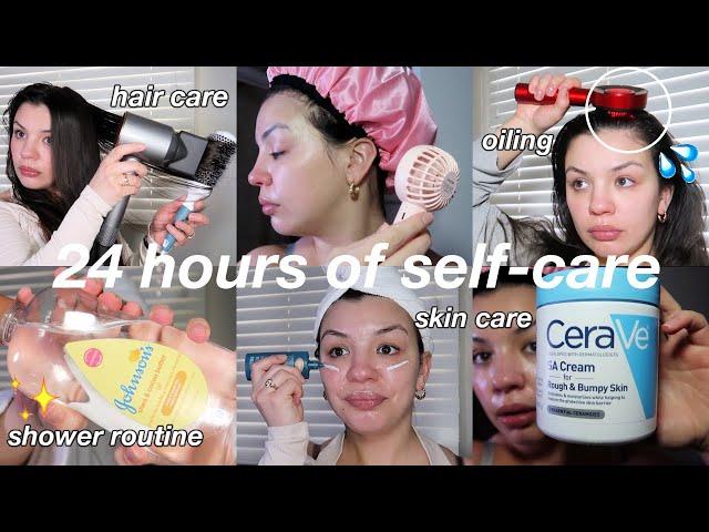 24-HOUR SELF CARE TRANSFORMATION | Hair Care, Skin Care, Shower Routine, & more!