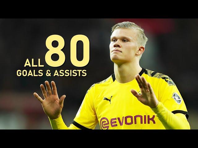 Erling Haaland All 80 Goals & Assists For Borussia Dortmund