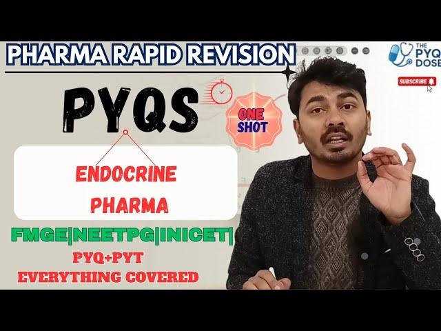 Pharmacology Rapid Revision | PYQs for NEET PG & FMGE 2025 | ENDOCRINE PHARMA|