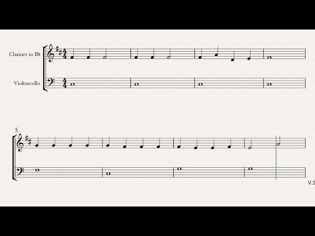 jingle bells easy clarinet and cello sheet music for beginners