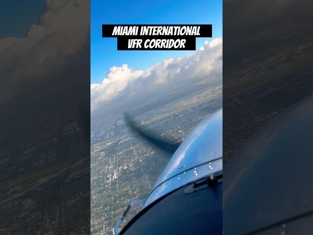 Miami International VFR Corridor Flight #aviation #cessna172 #shorts