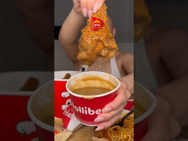 JOLLIBEE MUKBANG #shorts #asmr #friedchicken
