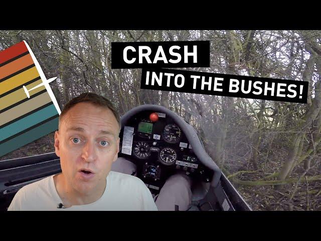 Sailplane Crashes Into Bushes: Instructor Reacts!