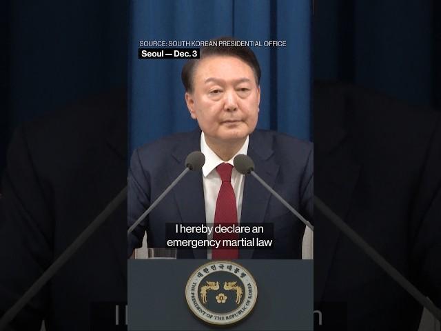 South Korea’s Yoon Declares Martial Law in Emergency Address