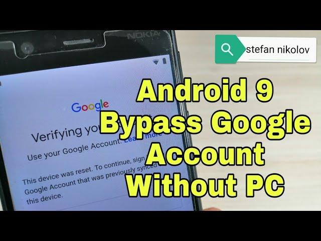 Android 9!!! Nokia 3 TA-1020/TA-1032 Remove Google Account, Bypass FRP, Without PC.