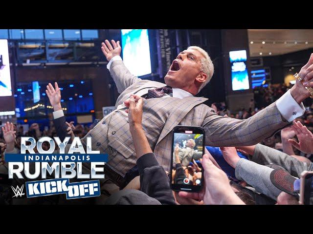 Cody Rhodes and Michael Cole’s EPIC crowd surf: Royal Rumble 2025 Kickoff