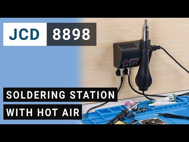 JCD 8898 Soldering Station with Hot Air⭐ Review & Test ⭐ Compact with nice performance