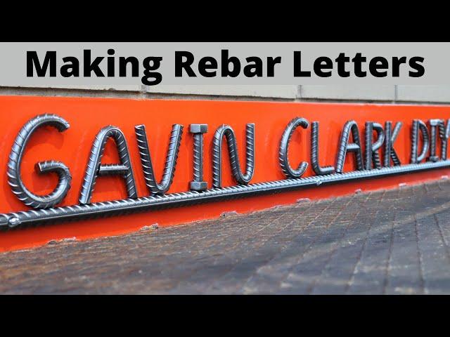 Making Metal Letters using Rebar for a Sign - Without Heat - Rebar MIG Welding Project