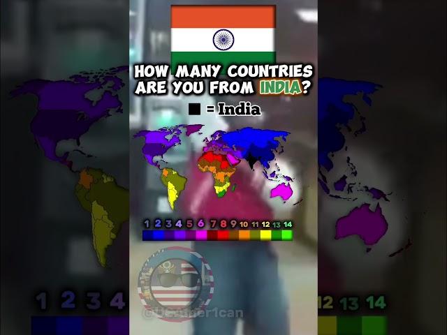 How Many Countries Are You From India?  - #2023 #meme #geography #mapping #shorts