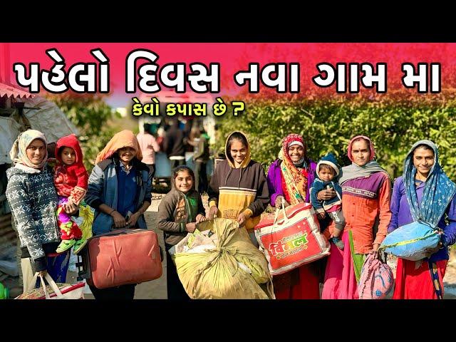 નવા ગામ મા પહેલો દિવસ  | New Village First Day | Cotton Work | Family Lifestyle