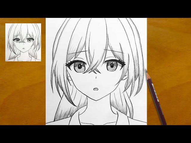 How to Draw an Anime Girl Face | Gorgeous Pencil Sketch Reveal