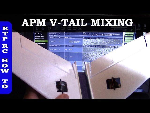 Ardupilot V-Tail Mixing Setup in APM Mission Planner, XUAV Mini Talon VTail Plane Part 8