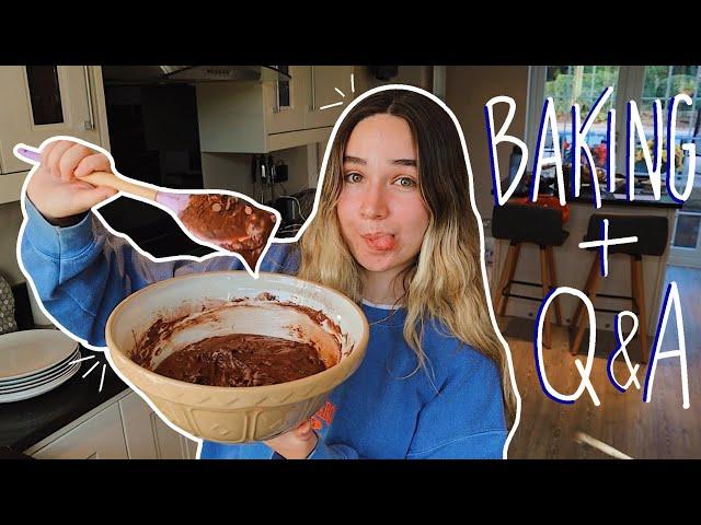 day in my life: what i eat, baking brownies + q&a :)