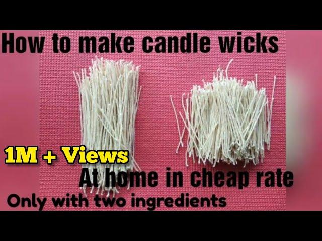 How to make candle wicks at home in cheap rates|candle wicks making in 3 mins with thread