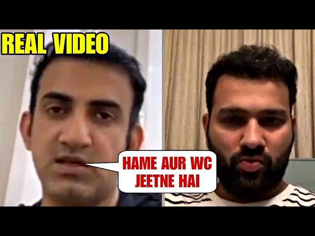 Gautam Gambhir videos call Rohit Sharma and congratulates him for winning T20 World Cup