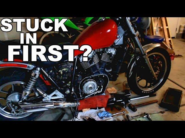 Stuck in First Gear - 1983 Honda Shadow 750 Motorcycle Repair