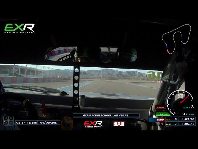 EXR LV02 - My Learning Process driving the Race Car - Time = 1.05.83 - Exotics Racing Las Vegas