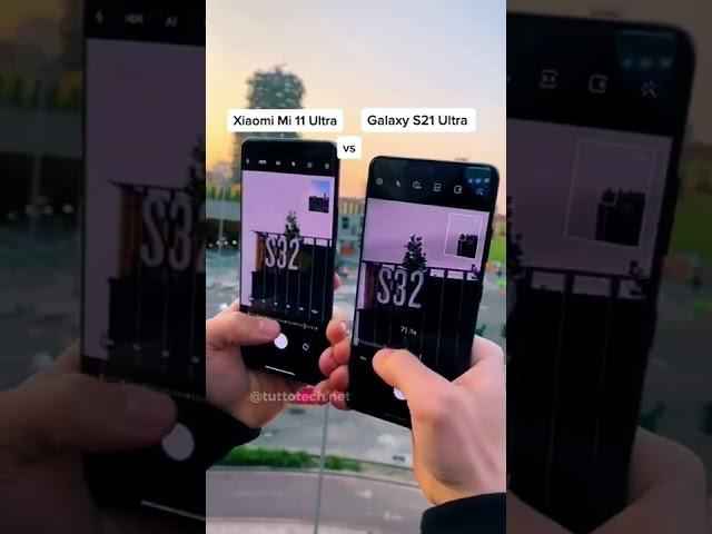 S21 Ultra zoom 100x VS Xiaomi Mi 11 Ultra zoom 120x #shorts