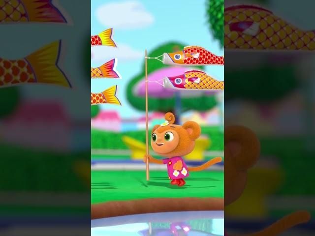 Let's Catch Flying Fish! 🪁 #shorts #littlebabybum #nurseryrhymes