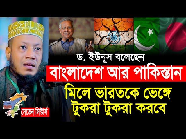 বাংলাদেশ আর পাকিস্তান মিলে ভারতকে ভেঙ্গে টুকরা টুকরা করবে । সেভেন সিস্টার্স মুফতি আমির হামজা ওয়াজ