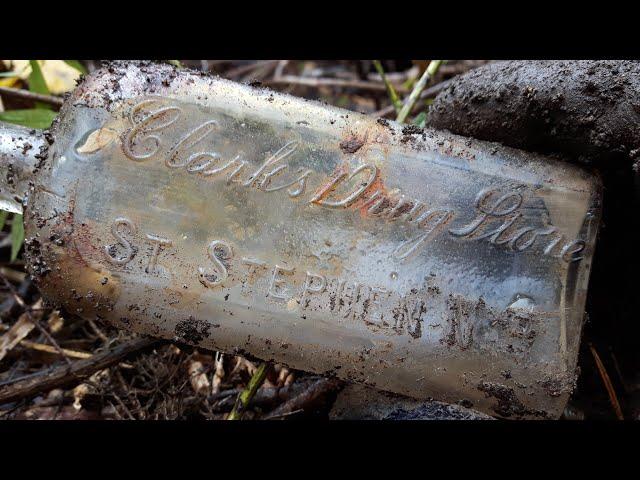 Antique Bottle Digging Dump Digging #65 ~ 1890s Local Druggist Clark's Drug Store, F.S. Cleaver