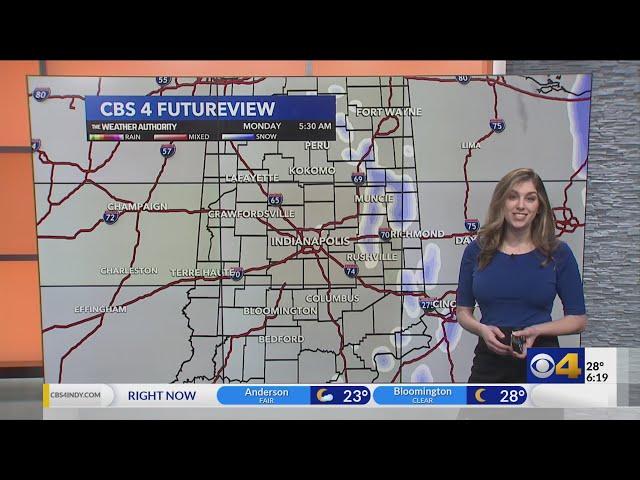 Measurable snow showers in Central Indiana - Alyssa Andrews Weather CBS4 Indianapolis