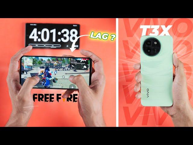 Vivo T3x 5g Freefire Gaming Test  | Gaming Performance Test | Battery Drain Test