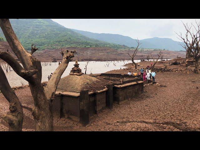 बलकवडी धरणातील गोकर्णेश्वर शिवमंदिर, तब्बल ३० वर्षानंतर दिसलेले मंदिर !