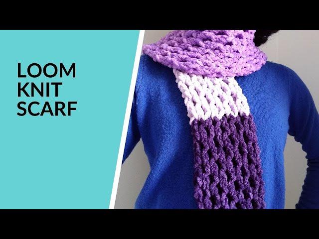 Loom Knit Honeycomb Stitch Scarf | Double Knitting