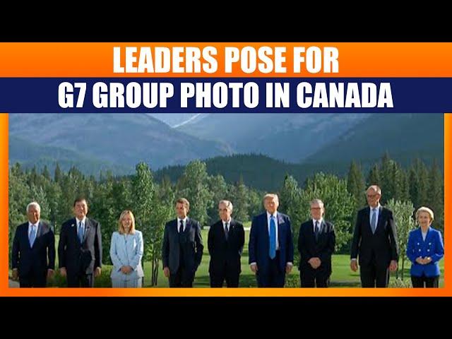 Leaders Pose for G7 Group Photo in Canada | Trump | Macron | Meloni | Careny | Starmer | USA | News9