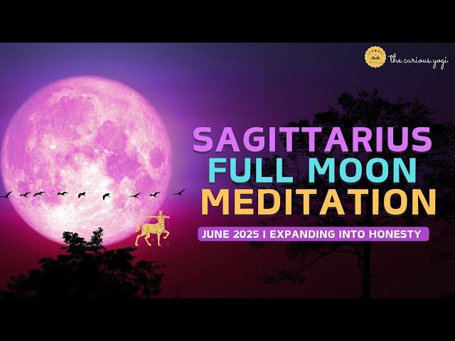Sagittarius Full Moon Chakra Meditation June 2025 I Pink Strawberry Moon 
