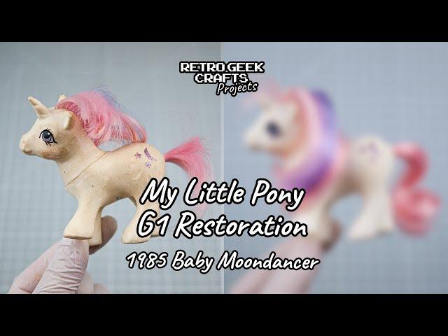 My Little Pony G1 Restoration: Baby Moondancer Hasbro Toy 1985 Reroot Deep Clean Story + more