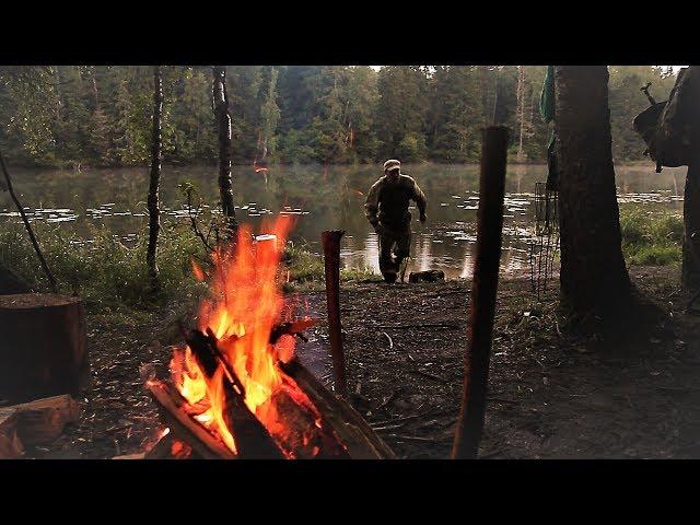 Рыбалка С Ночёвкой.Как в Тайге! Еда на Костре.Грибной Суп!Мясо на Огне!