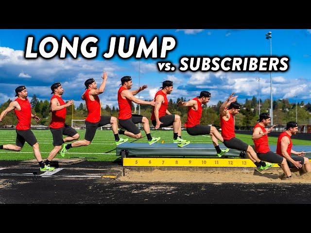 UNBELIEVABLE Long Jump vs Subscribers! #NSTC