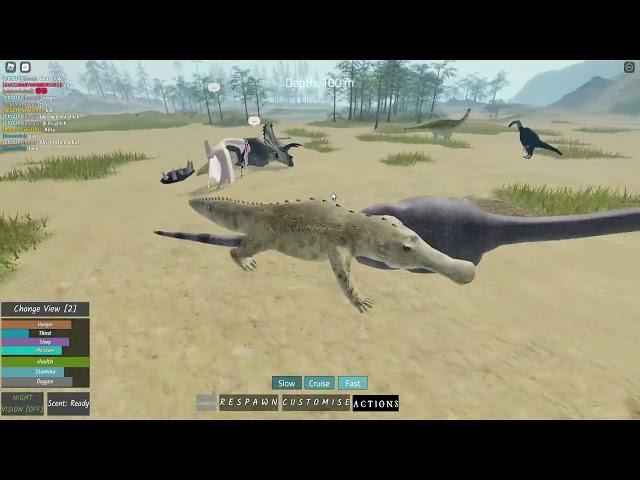 Roblox - Dinosaur world mobile: One shot Sarcosuchus