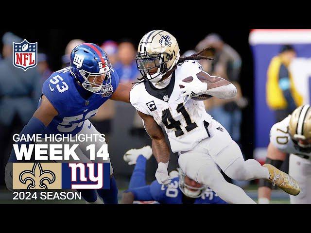 New Orleans Saints vs. New York Giants | 2024 Week 14 Game Highlights