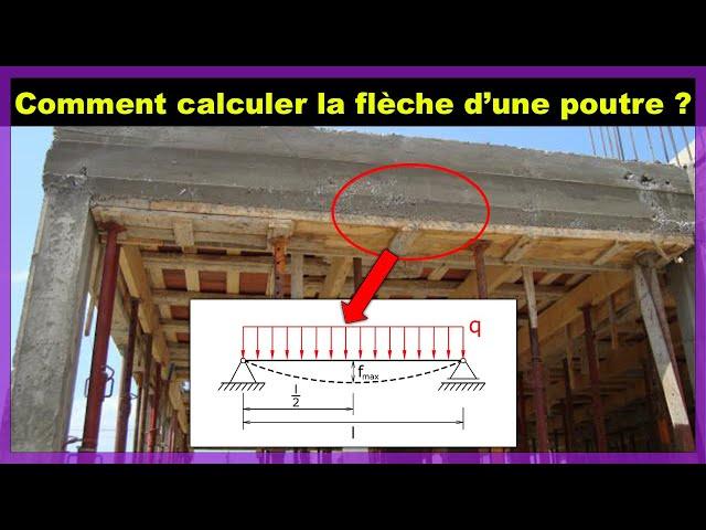 Comment calculer la flèche d’une poutre? +Exercice d'application #flèche #RDM #omarcherkaoui