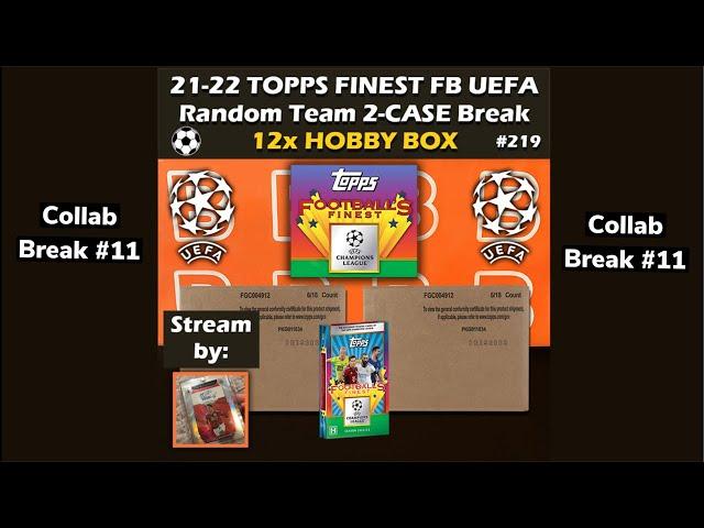 BREAKfast Cards Group BREAK #219BCC 2021/22 Topps Finest Flashbacks UEFA 2 Case 12-Box Random Teams