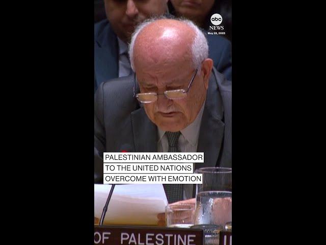 Palestinian ambassador to the United Nations overcome with emotion