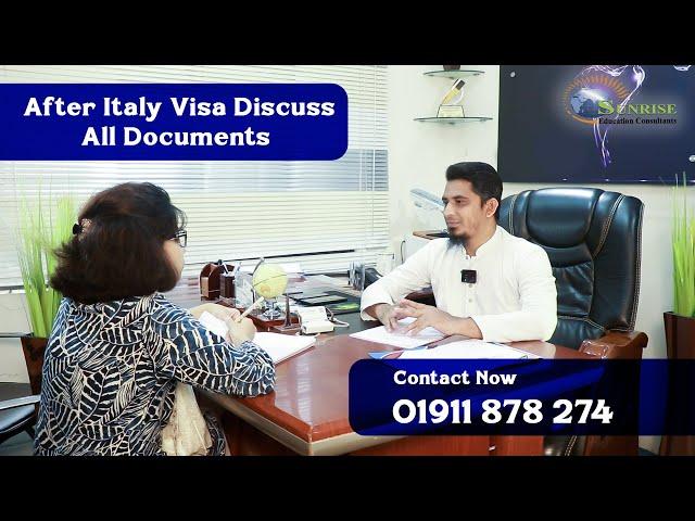 After Italy Visa Discuss All Documents | anisuzzaman kiron | study abroad | 01911-878274