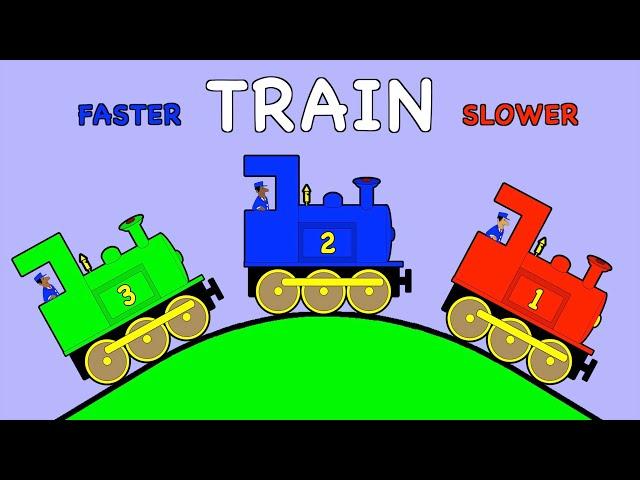 Train Faster Train Slower | TRAIN SONG | RainbowRabbit | @rainbowrabbitsongs | #rainbowrabbitsongs