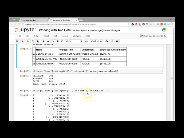 [8] Working with Text Data - More Practice with Splits