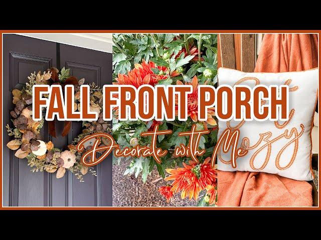  *NEW* FALL FRONT PORCH DECORATE WITH ME 2024 | Fall Rustic Farmhouse Decor Ideas