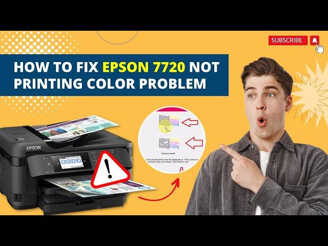 How to Fix Epson 7720 Not Printing Color Problem | Printer Tales