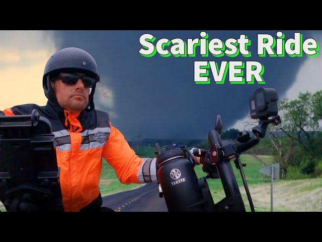 I rode my motorcycle into a tornado.