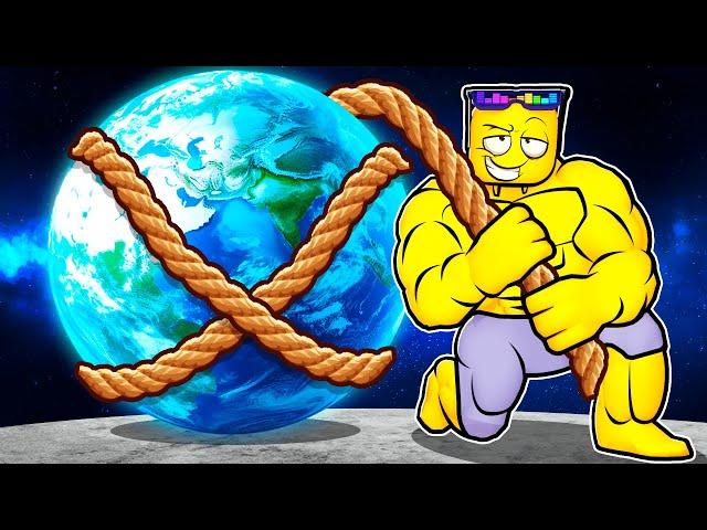 We PULL PLANETS In ROBLOX SUPER STRONG SIMULATOR