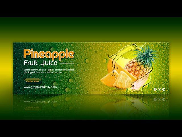 How to Design Professional Fruits Banner - Photoshop Tutorial