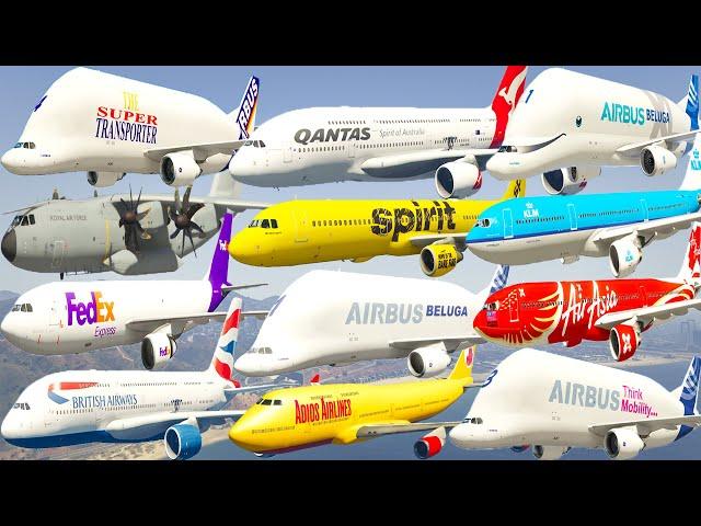 GTA V: Every Airbus Airplanes Autumn Fall Best Extreme Longer Crash and Fail Compilation (60FPS)