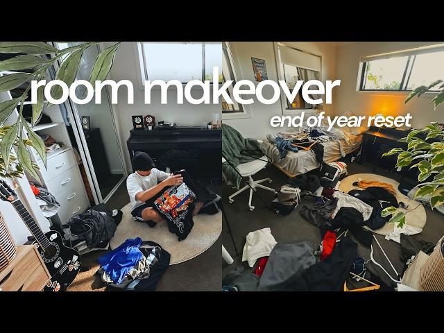  room makeover [decluttering + organising] // post-exam reset, deep cleaning + more!