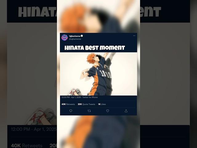 haikyuu season 1 episode 12 [Edit/Amv] hinata best moment #haikyuu #shorts